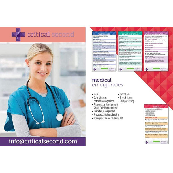 Critical Second Clinical Reference Cards Medical Emergencies Pack - Education Cards