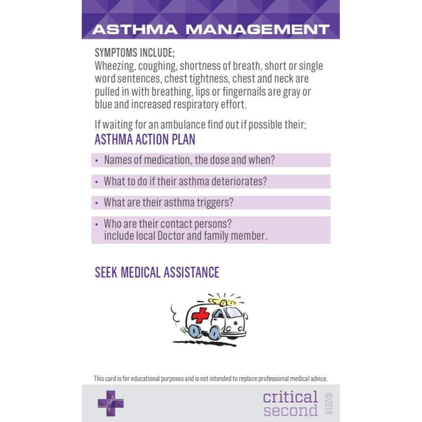 Critical Second Clinical Reference Cards Medical Emergencies Pack - Education Cards