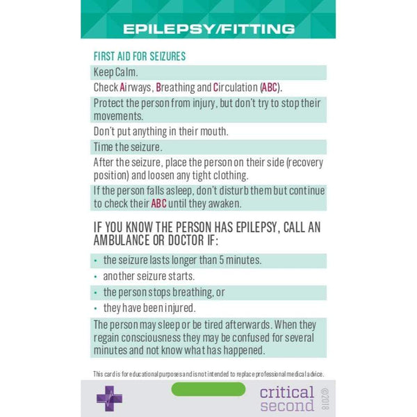 Critical Second Clinical Reference Cards Medical Emergencies Pack - Education Cards