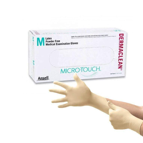 Ansell Latex Gloves Small Micro-Touch Dermaclean Gloves