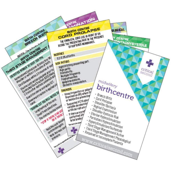 Critical Second Clinical Reference Cards Midwifery Pack - Birth Centre