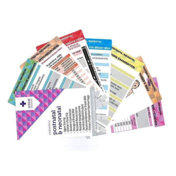 Critical Second Clinical Reference Cards Midwifery Pack - Postnatal & Neonatal