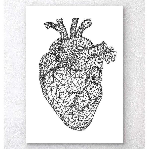 Codex Anatomicus Anatomical Print Minimal Geometric Heart