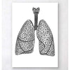 Codex Anatomicus Anatomical Print Minimal Geometric Lungs