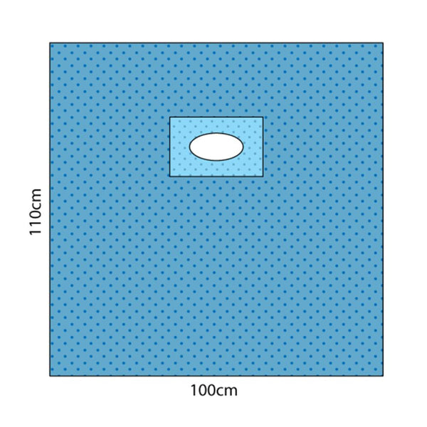 Multigate Drapes & Equipment Covers Bilateral Bleph Drape No Pouch / 100cm x 110cm / Sterile Multigate Drape