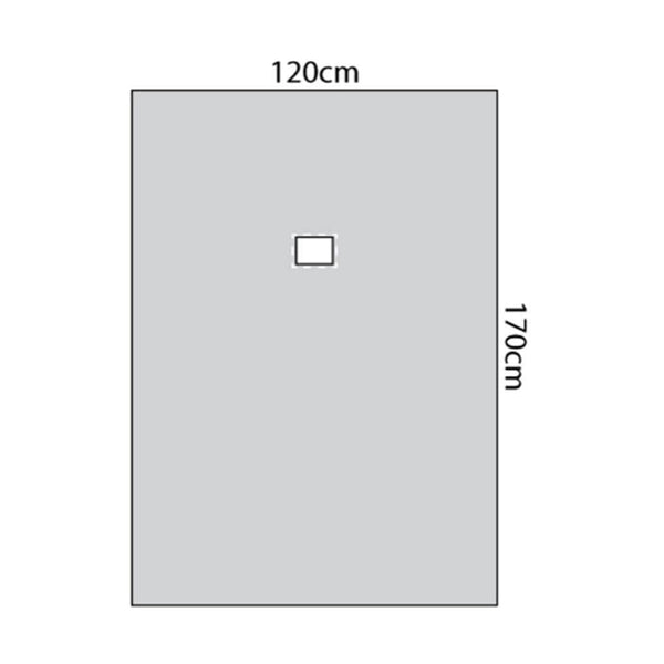 Multigate Drapes & Equipment Covers Paediatric 120cmx170cm W/ADH Fen (8cmx6cm) Clear PE / 120cm x 170cm / Sterile Multigate Drape