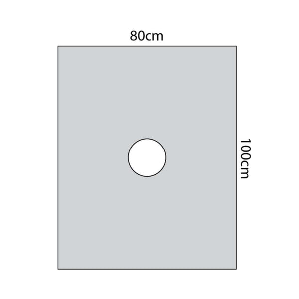 Multigate Drapes & Equipment Covers Epidural Drape 80x100 Fenestration 17cm / 80cm x 100cm / Sterile Multigate Drape