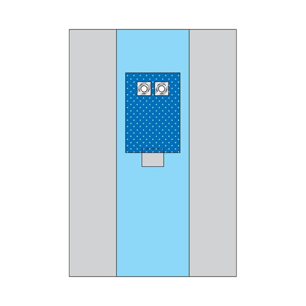 Multigate Drapes & Equipment Covers Femoral Angiography / 230cm x 340cm / Sterile Multigate Drape