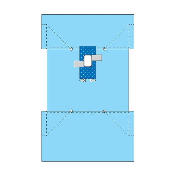 Multigate Drapes & Equipment Covers Spinal Drape / 282(250)cm x 452cm / Sterile Multigate Drape