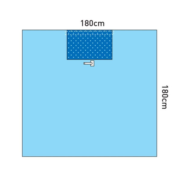 Multigate Drapes & Equipment Covers Universal Bottom Drape / 180cm x 180cm / Sterile Multigate Drape