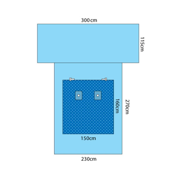 Multigate Drapes & Equipment Covers Bilateral Extremity T Drape / Sterile / 28-623 Multigate Speciality Drapes