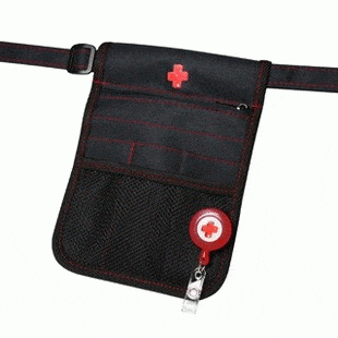 Medshop Nursing Pouches Nursing Pouch With Red Stitching + Retractor