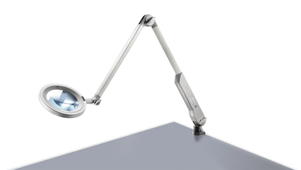 Derungs Magnifiers with bench clamp / White LED Light Opticlux Magnifier