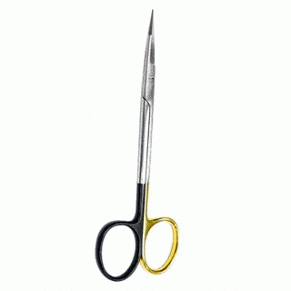 Professional Hospital Furnishings Ophthalmic Instruments 12cm / Micro Serrated Curved P. James Teno Scissor Micro Serrated Curved