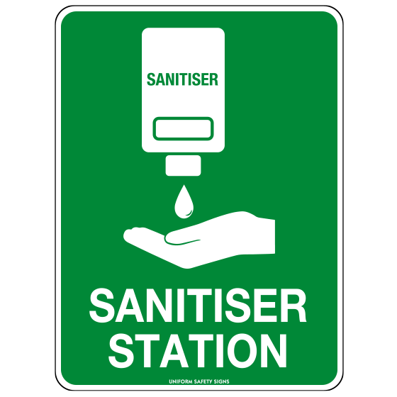 Aero Healthcare Signage Poly Hand Sanitiser Station Sign 30 x 22.5cm