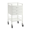 Pacific Medical Australia Instrument Trolleys 3 Drawer / 500 x 500 x 967 / Lockable Top Drawer Powder Coated Instrument Trolley Single Width