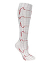Prestige Medical Socks/Hosiery EKG on White Prestige 30cm Premium Knit Compression Socks