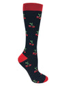 Prestige Medical Socks/Hosiery Cherries on Black Prestige 30cm Premium Knit Compression Socks