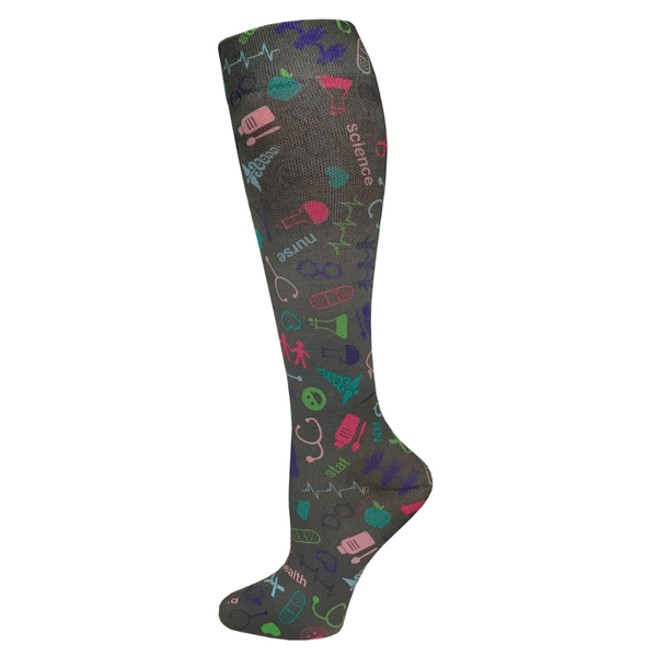 Prestige Medical Socks Medical Symbols Pewter Prestige 30cm Soft Comfort Compression Socks