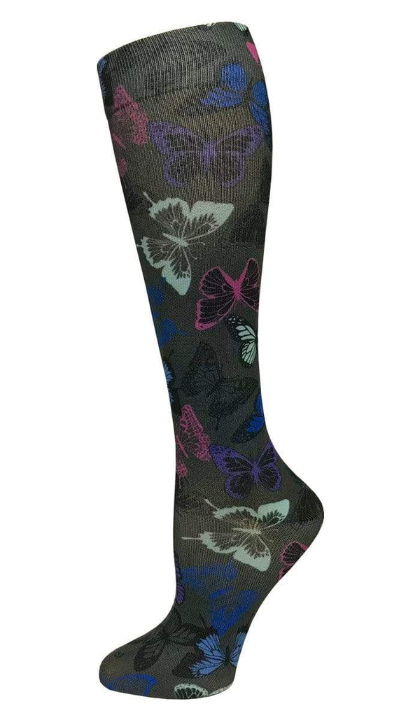 Prestige Medical Socks Butterflies Grey Prestige 30cm Soft Comfort Compression Socks