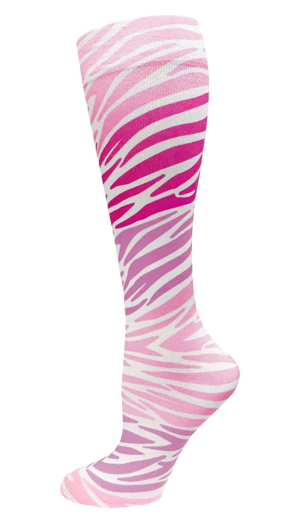 Prestige Medical Socks Zebra Pink Prestige 30cm Soft Comfort Compression Socks