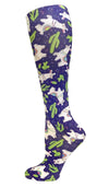 Prestige Medical Socks Llamas Purple Prestige 30cm Soft Comfort Compression Socks