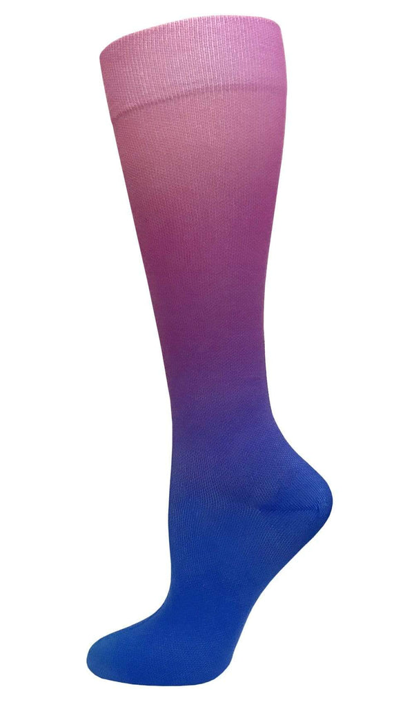 Prestige Medical Socks Purple & Blue Ombre Prestige 30cm Soft Comfort Compression Socks