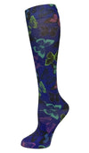 Prestige Medical Socks Butterflies Navy Prestige 30cm Soft Comfort Compression Socks