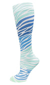 Prestige Medical Socks Zebra Blue Prestige 30cm Soft Comfort Compression Socks