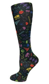 Prestige Medical Socks Medical Symbols Black Prestige 30cm Soft Comfort Compression Socks