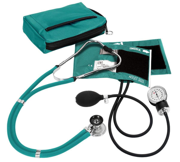 Prestige Medical Sphygmomanometer Kits Teal Prestige Aneroid Sphygmomanometer / Sprague Rappaport Kit