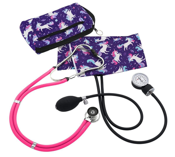 Prestige Medical Sphygmomanometer Kits Unicorns Violet Prestige Aneroid Sphygmomanometer / Sprague Rappaport Kit