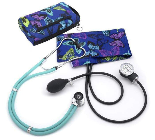 Prestige Medical Sphygmomanometer Kits Butterflies Navy Prestige Aneroid Sphygmomanometer / Sprague Rappaport Kit