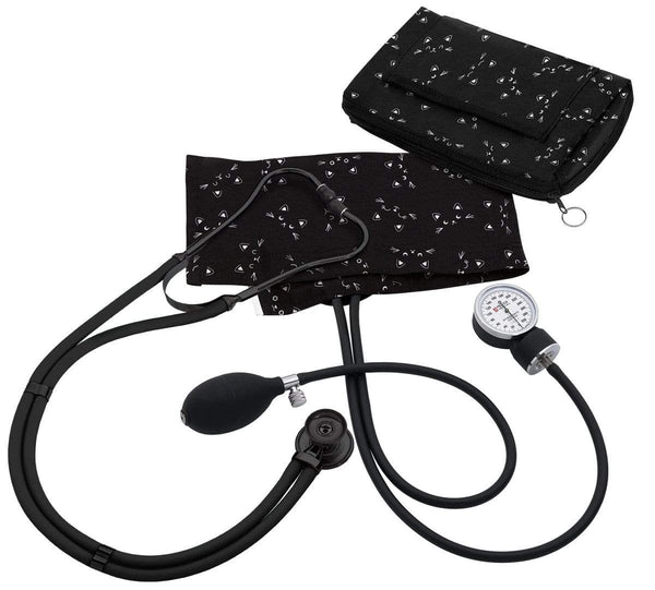 Prestige Medical Sphygmomanometer Kits Cats Black and White Prestige Aneroid Sphygmomanometer / Sprague Rappaport Kit