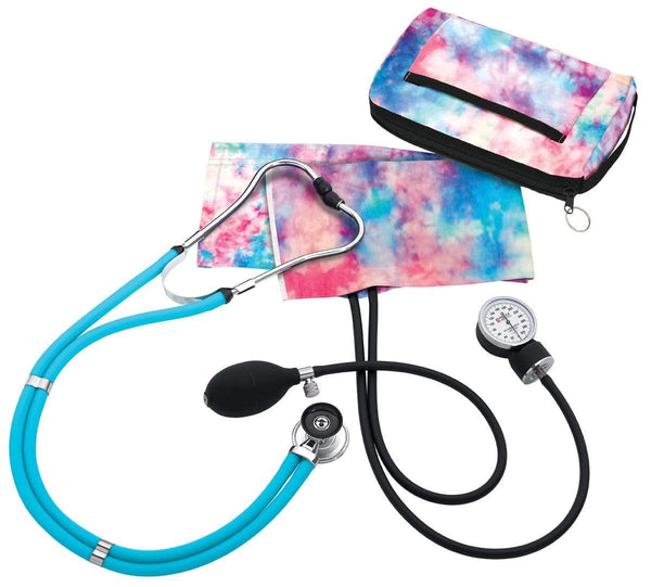 Prestige Medical Sphygmomanometer Kits Tie Dye Cotton Candy Sky Prestige Aneroid Sphygmomanometer / Sprague Rappaport Kit