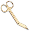 Prestige Medical Bandage & Clothing Scissors 4.5" / Gold Plated / Standard Rings/Smooth Blade Prestige Bandage Scissors Assorted Sizes, Colors and Ring Configurations