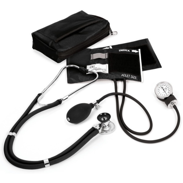 Prestige Medical Sphygmomanometer Kits Black Prestige Basic Aneroid Sphygmomanometer / Sprague Rappaport Kit