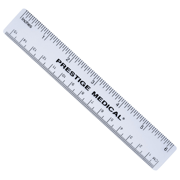 Prestige Medical Measurement Rulers Prestige Clear Plastic 6" Ruler