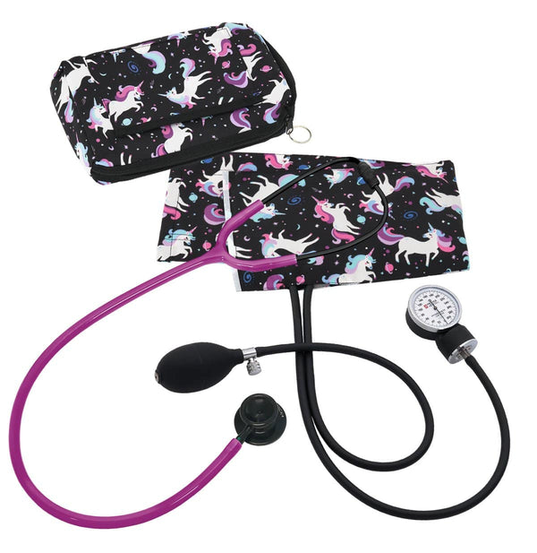 Prestige Medical Sphygmomanometer Kits Unicorns Black Prestige Clinical Lite Stethoscope Sphygmomanometer Combination Kit