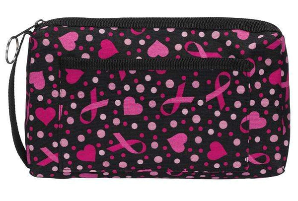 Prestige Medical Totes & Medical Bags Ribbons and Hearts Black Prestige Compact Carry Case