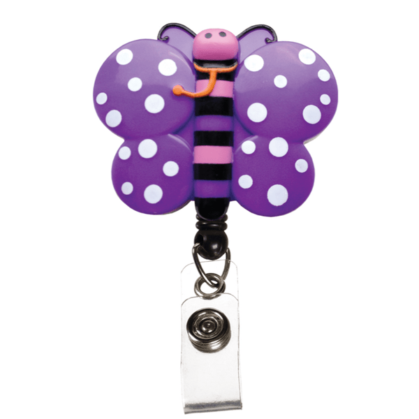 Prestige Medical ID Holder Butterflies Prestige Deluxe Retracteze ID Holder