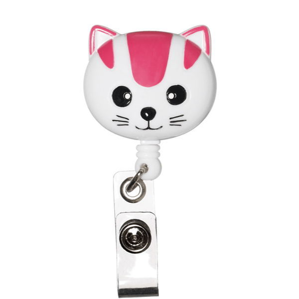 Prestige Medical ID Holder Pink Cat Prestige Deluxe Retracteze ID Holder