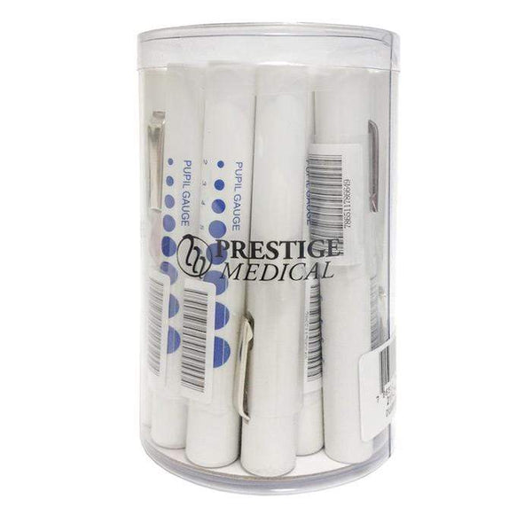 Prestige Medical Disposable Penlights White Pupil Gauge - 22 Pack Prestige Disposable Penlights
