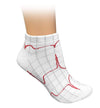 Prestige Medical Socks EKG on White Prestige Fashion Nurse Ankle Socks