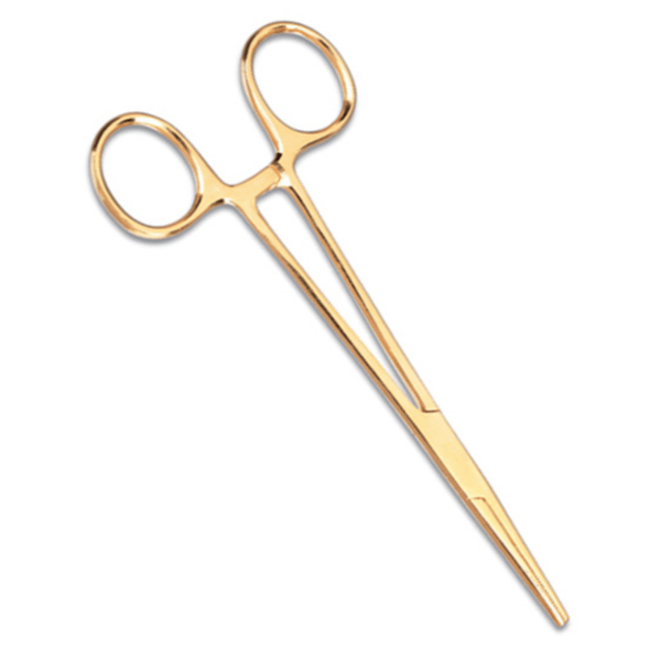 Prestige Medical Forceps Prestige Forceps 5.5" Gold Plated Kelly Forceps