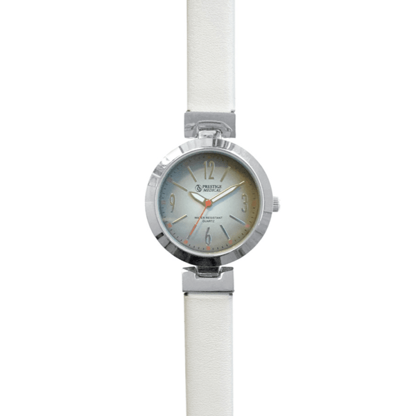 Prestige Medical Watches White Prestige High Fashion Leather Watch
