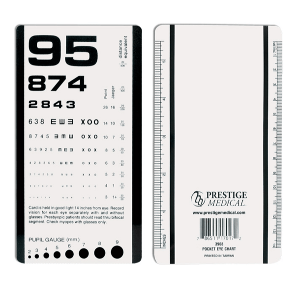 Prestige Medical Measuring Tools Prestige Pocket Eye Chart