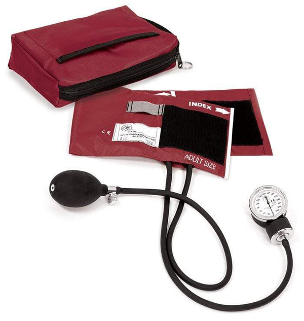 Prestige Medical Hand Held Sphygmomanometers Burgundy / Adult 10.0"-16.0" Prestige Premium Aneroid Sphygmomanometer with Carry Case