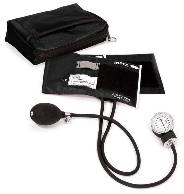 Prestige Medical Hand Held Sphygmomanometers Black / Adult 10.0"-16.0" Prestige Premium Aneroid Sphygmomanometer with Carry Case