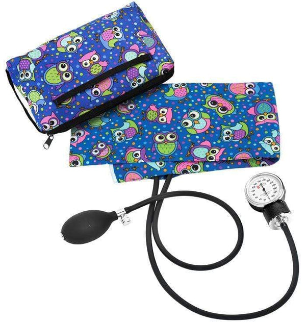 Prestige Medical Hand Held Sphygmomanometers Party Owls Royal / Adult 10.0"-16.0" Prestige Premium Aneroid Sphygmomanometer with Carry Case